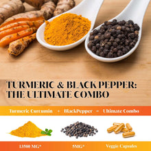 Nutrian Turmeric and Black Pepper Capsules 13,500 mg ( Pack of 6)