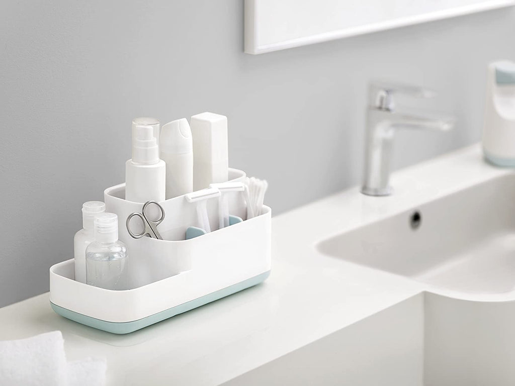 Easy-Store Bathroom Caddy- White/Blue (12 Units)